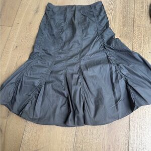 Yves Saint Laurent Gray Midi Trumpet Skirt